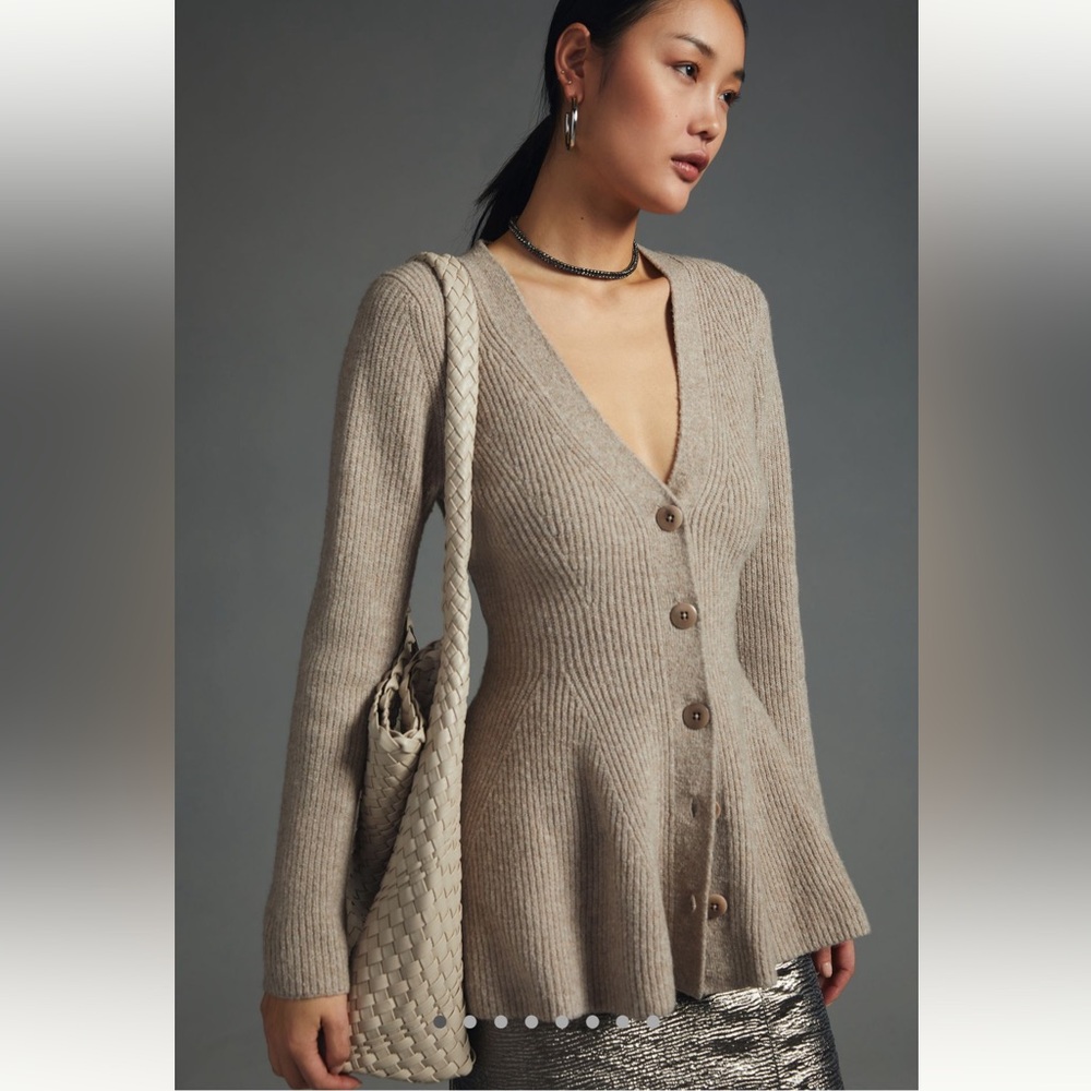 NWT Anthropologie Maeve Hourglass Knitted Cardigan